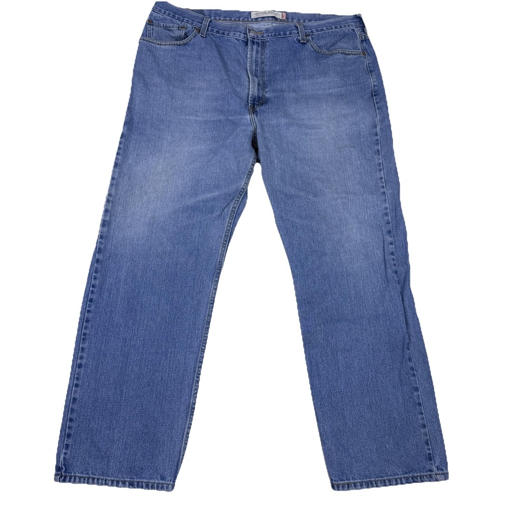 Levi's 505 Regular Fit Men's Jeans 42x30 Blue Denim Straight Leg Light Wash Y2K